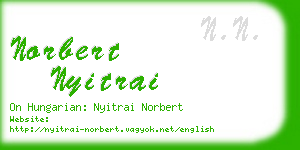 norbert nyitrai business card